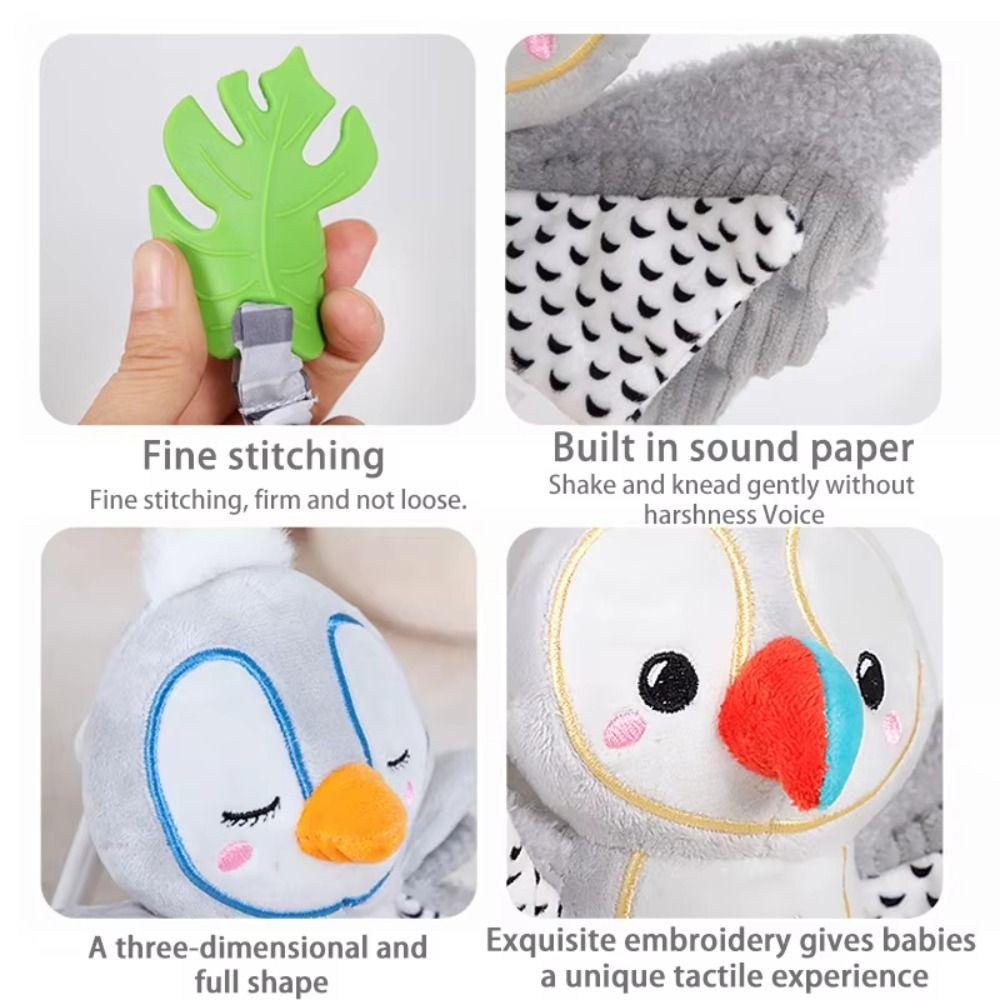Rabbit Penguin Newborn Rattles Plush Toys PP Cotton Plush Rattle Teether Toys Children Gift