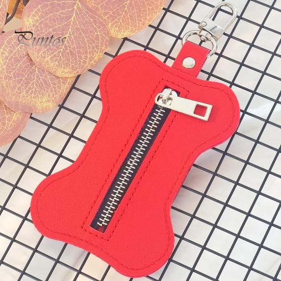 Держатель мешка для какашек для домашних животных, застежка-молния, диспенсер для мешков для мусора для собак с крючком, портативный органайзер для мешков для мусора для улицы