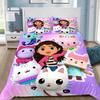 3DCatoon Girl Gabby's Dollhouse Duvet Cover Set Home Style Bedding Set 2/3piece set Single Double Large Size Bedroom Decor