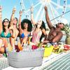 Metal Galvanized Tub 15L Drink Bucket High Quality Ice Bucket  Parties