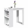 VidaXL Bar Table White 102x70x103.5 Cm Engineered Wood, Pub Table, High Table, Bar Stool Table, Table of 3309321