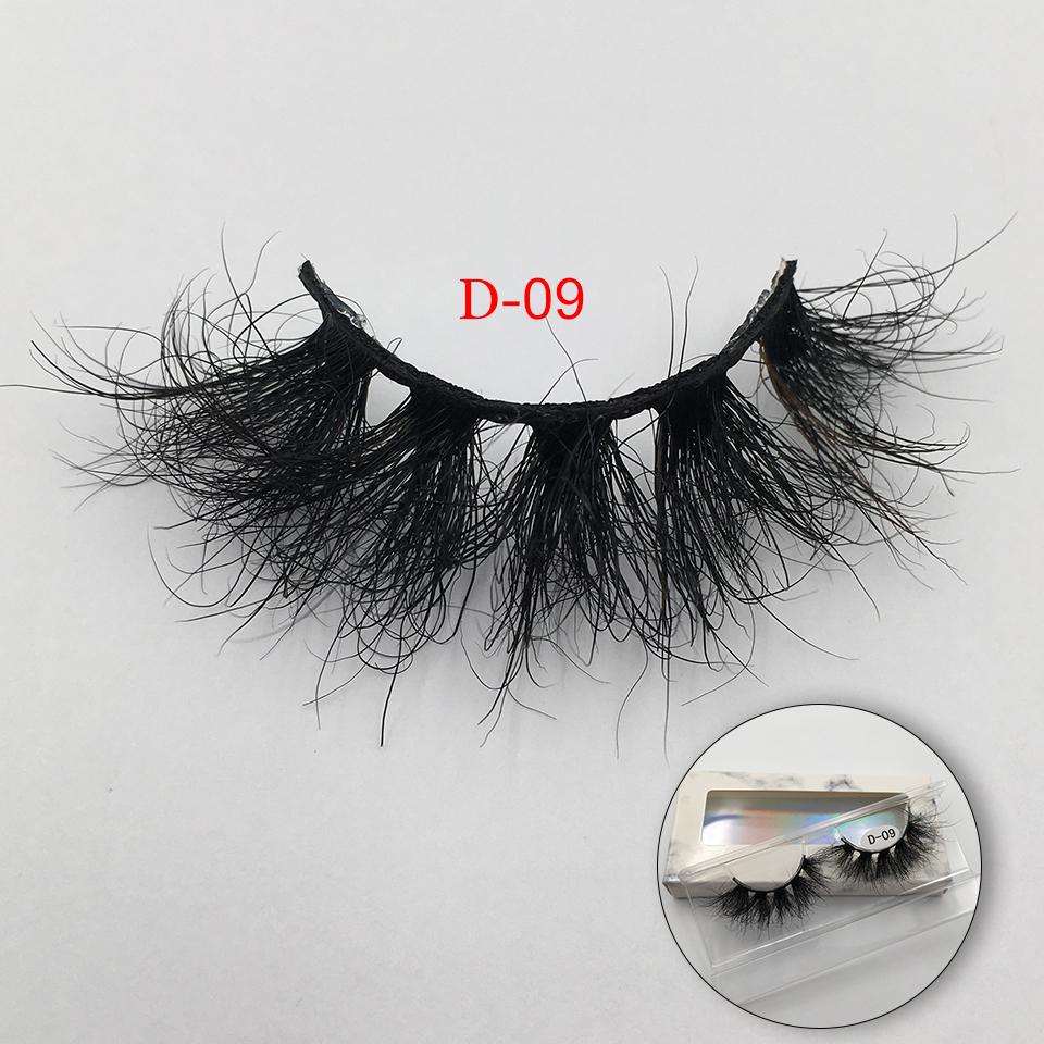 RED SIREN Fluffy Lashes Mink 25mm False Eyelashes Makeup Long Natural Volume 3d Eyelashes Extension Wholesale Mink Eyelashes