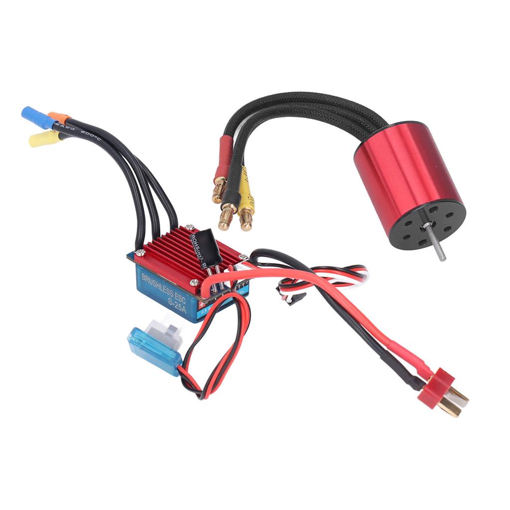 Brushless Motor ESC Aluminum Alloy Light Weight 2430 5800KV Brushless Motor 25A Brushless ESC for 1/16 1/8 RC Car