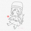 Juvia Chibi рисунок линии искусства Juvia Lockser гладить нашивки для одежды аппликации наклейки на одежду термочувствительные индивидуальные патчи