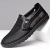 Summer new mesh shoes breathable men's soft leather shoes Doudou casual shoes one-pedal shoes