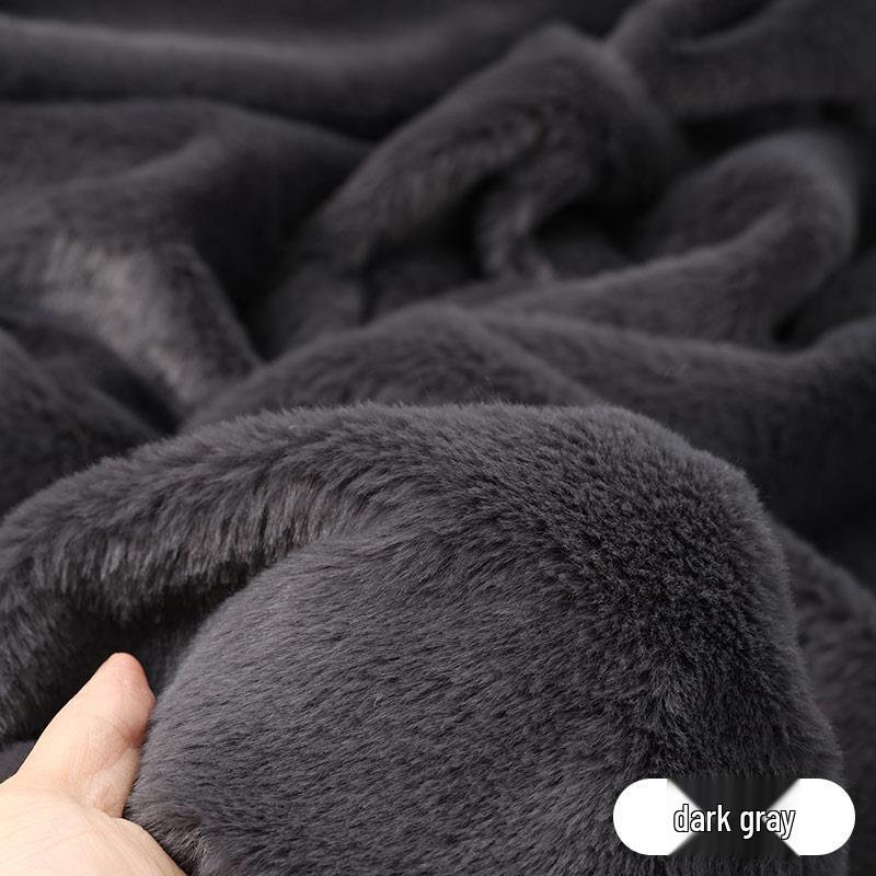 Утолщенная коротковорсовая ткань из меха кролика рекс для DIY хлопковой куклы