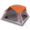 VidaXL Tente de camping de cabine 4 personnes gris orange imperméable 4009454