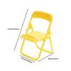4pcs Mini Folding Chair Plastic Mobile Phone Holder Macaron Color Desktop Decoration Cute Portable Bench Mini Toys Support TMZ