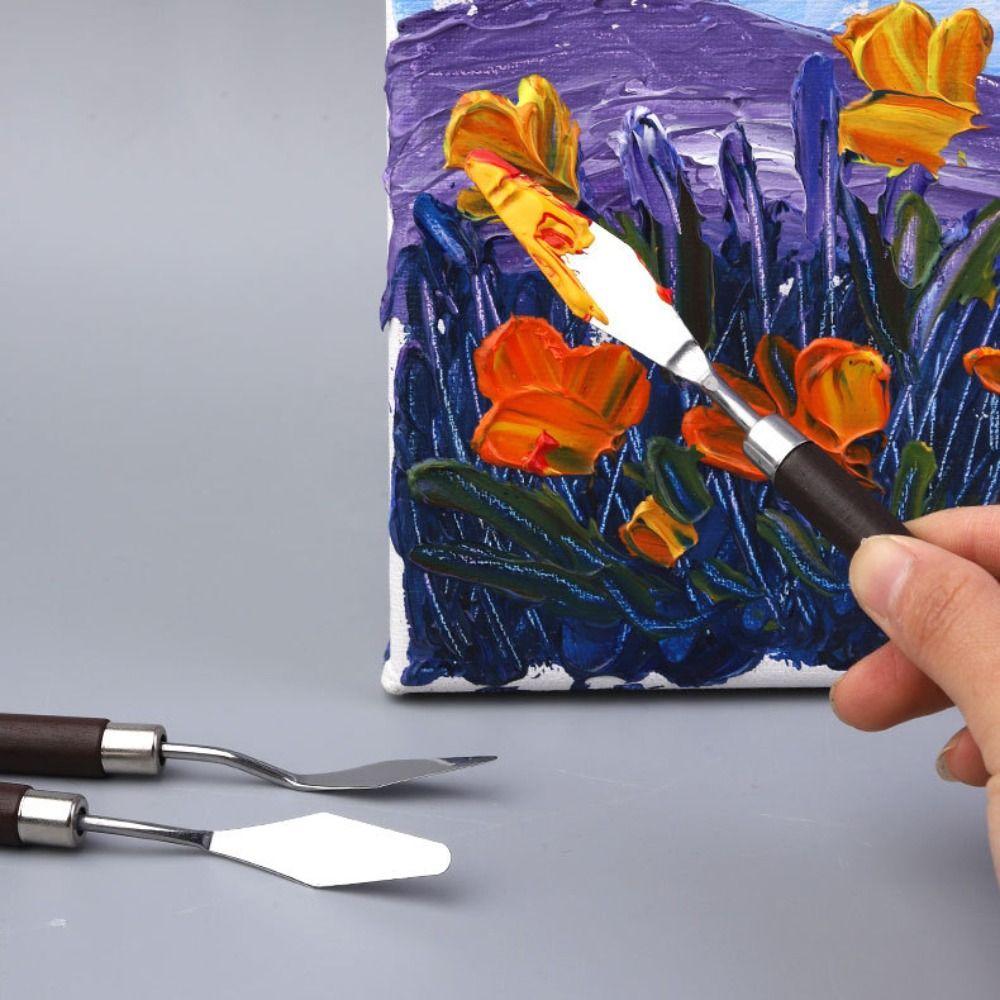 Acrylic Color Mixing Scraper Stainless Steel Palette Spatula Art Painting Scraper  Artist