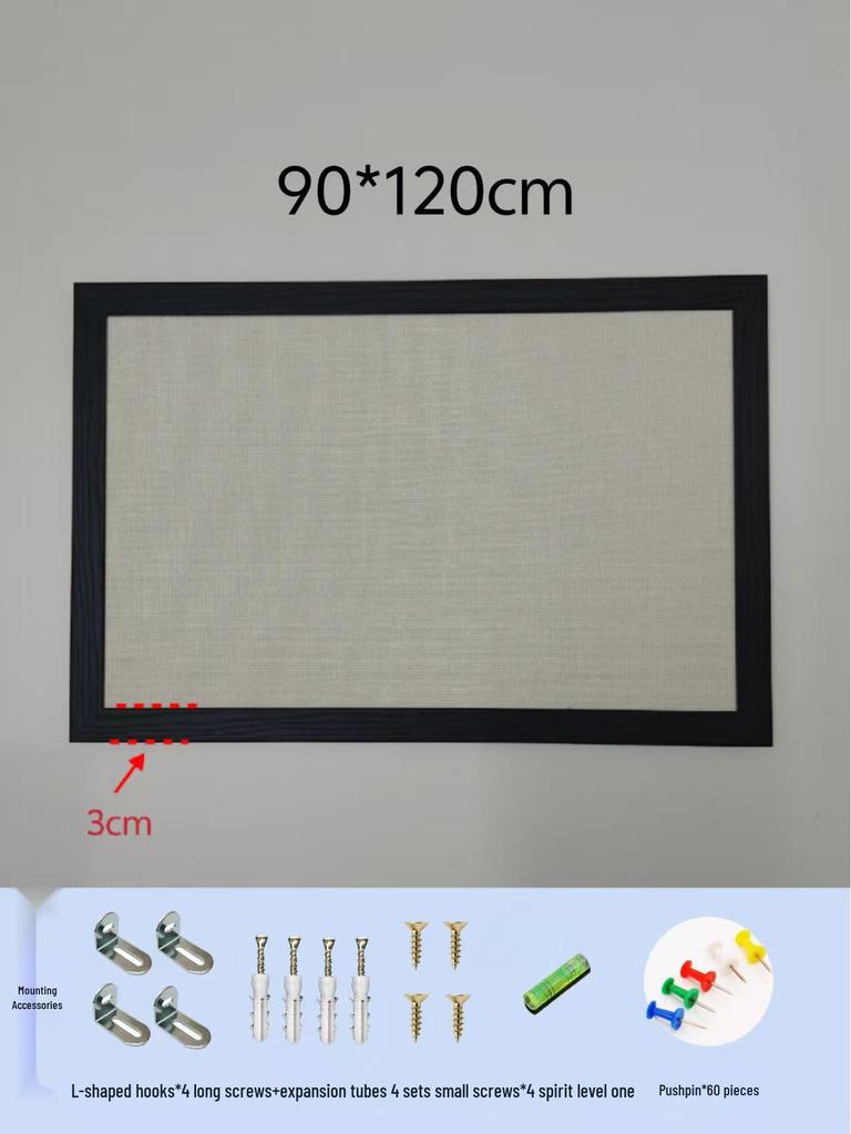 Пробковая доска с бахромой и черной рамкой: Настенный дисплей для фотографий и сообщений на тему детского сада