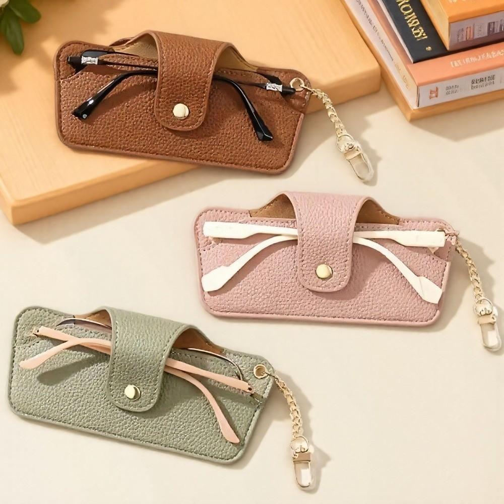 PU Sun Glasses Spectacle Case with Bag Pendant Reading Glasses Storage Bag Reading Glasses
