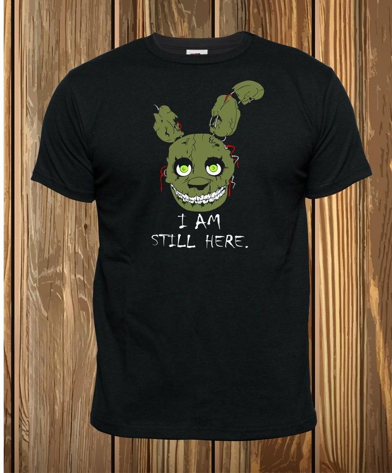 Футболка Five Nights At Freddys Фазбер FNAF Спрингтрап Черная Футболка Игровой Подарок для Него Унисекс, Женская Приталенная - Мужская Летняя ...