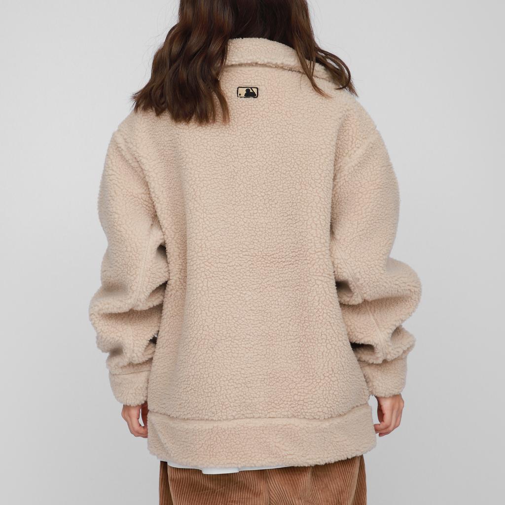 New MLB Base Logo Velvet Jackets Unisex Camel 3AJPF0316-50SAS