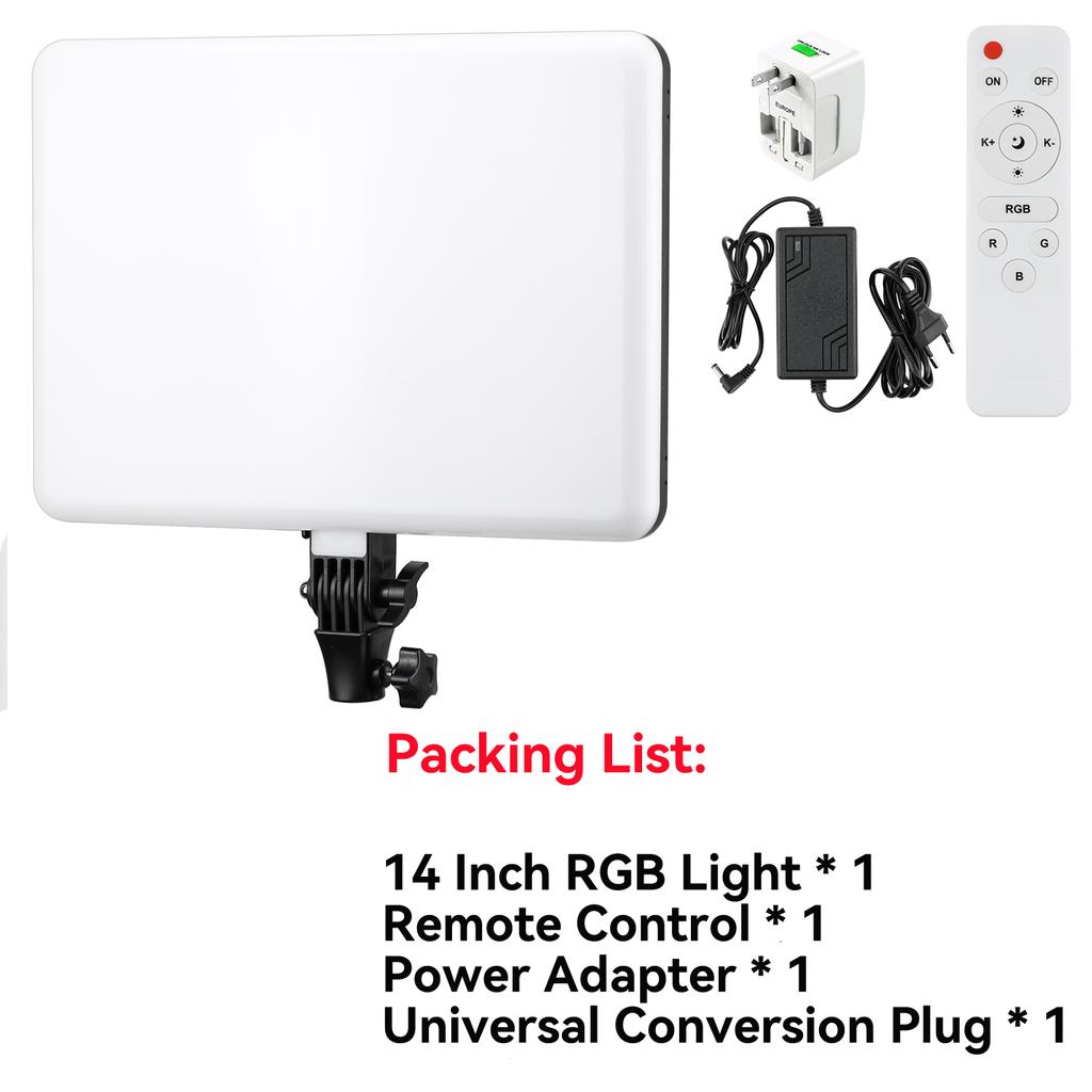 Светодиодная панель видеосвета RGB для фотостудии 3200K-5600K Мягкое освещение для студийной съемки портретов в режиме реального времени на YouTube