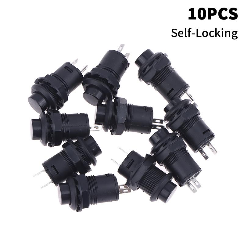10pcs Self-Lock /Momentary Pushbutton Switches DS-428/427 12mm OFF- ON Push Button Switch 3A /125VAC 1.5A/250VAC DS-428/427