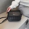 Мини-клетчатая квадратная сумка с тиснением, стильная сумка через плечо из искусственной кожи, однотонная сумка через плечо с клапаном, идеальная сумка через плечо