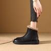 Women's Genuine Leather Chelsea Boots - Cozy, Velvet-Lined for Autumn/Winter 2023