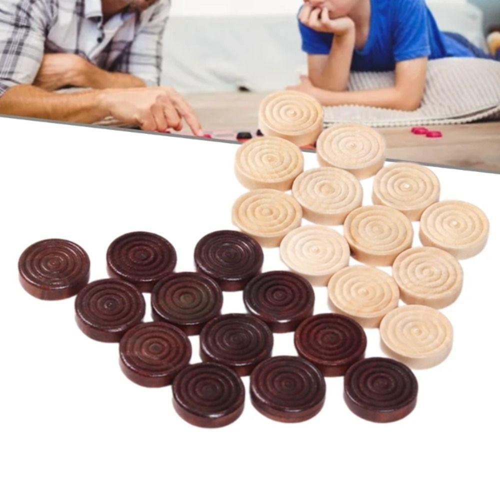 24 шт./набор Стандартные аксессуары для шахматной игры Изысканные деревянные шашки Международные шахматные столы