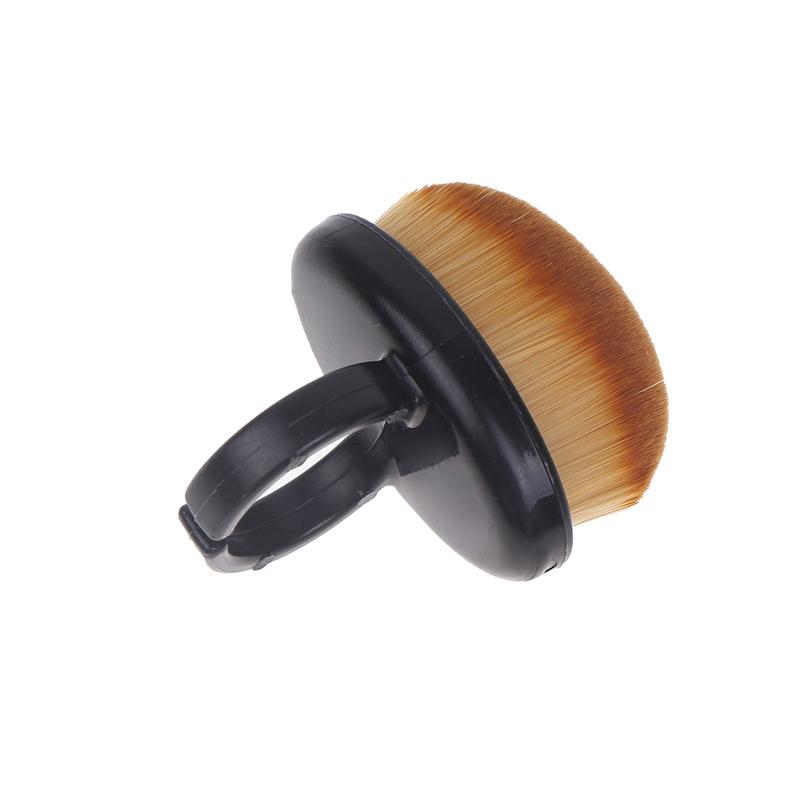 Кисть для ногтей с пряжкой, овальная гелевая пылевая очистка, кольцевая кисть для макияжа, маникюрные инструменты