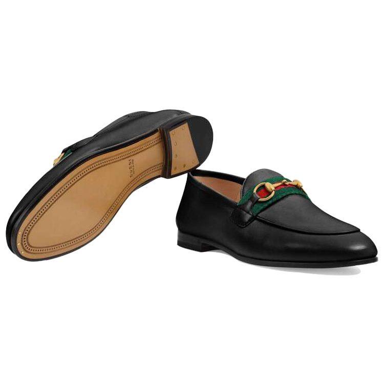 Gucci Лоферы без шнуровки с плетением из черной кожи 631619 CQXM0 1060