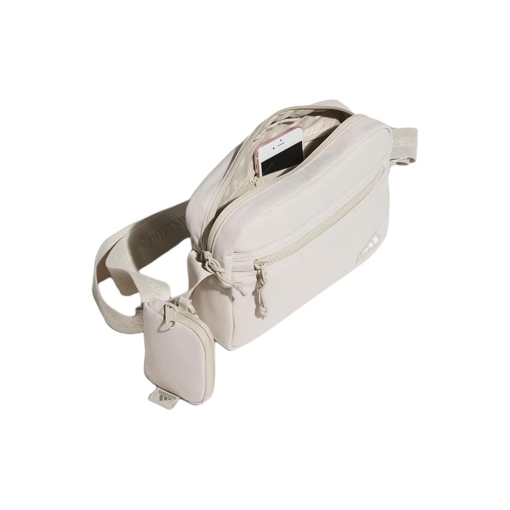 New Adidas Recycled Polyester Shoulder Bag, Crossbody Bag Mini Unisex Light Gray IS9490