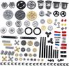 SEEMEY 118-Piece Gear and Axle Parts Set, Compatible with LEGO Technic Parts, DIY Mock Gears, Chain Links, Pins, Axles, Differential Assortment Pack