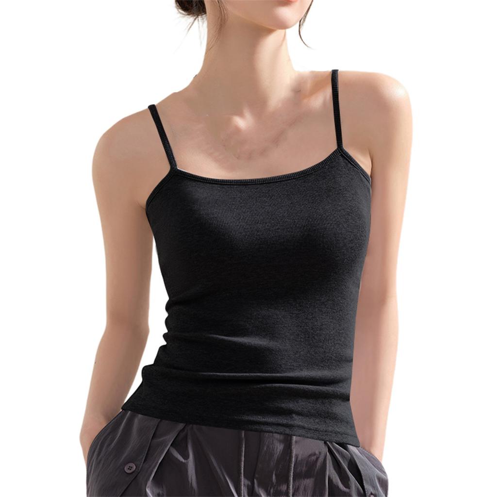 Women's Fashion Solid Color T-shirt Sleeveless Camisole