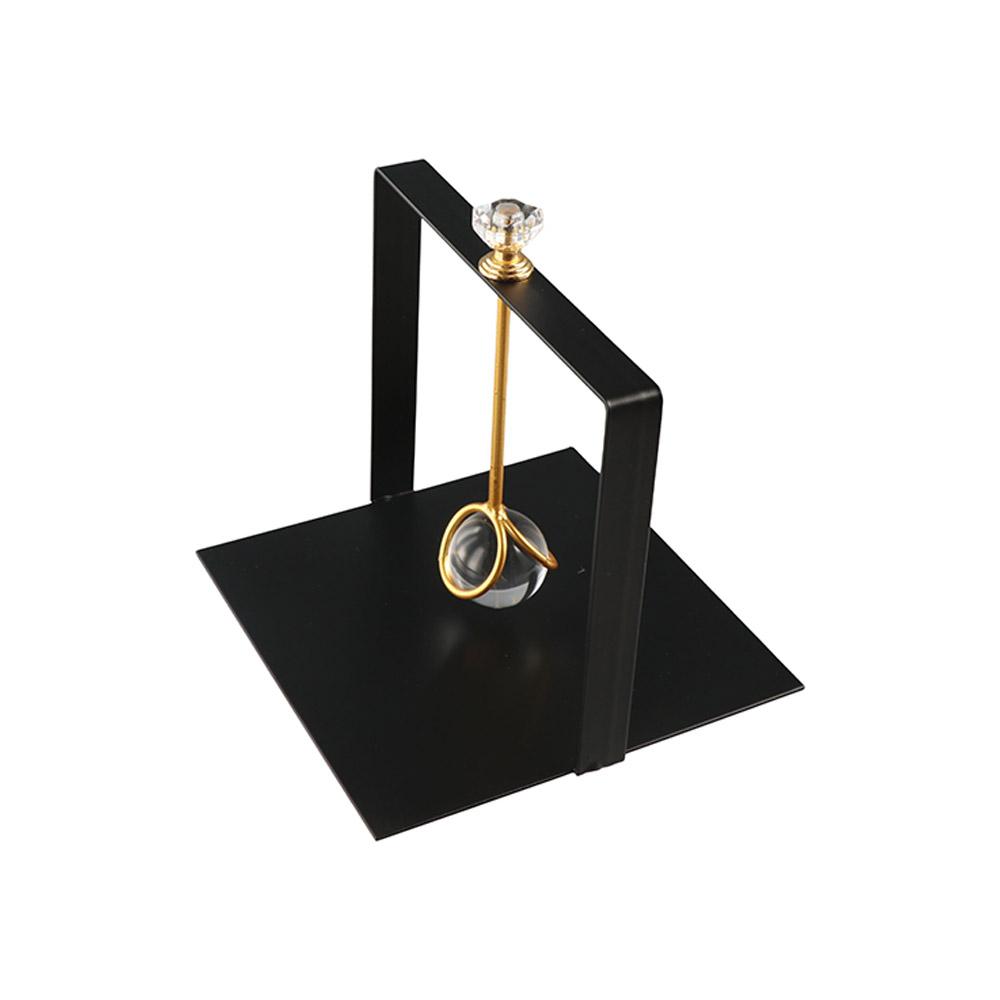 Wrought Iron Crystal Ball Tissue Holder Square Base Metal Napkin Rack Tissue Storage Box  for Home