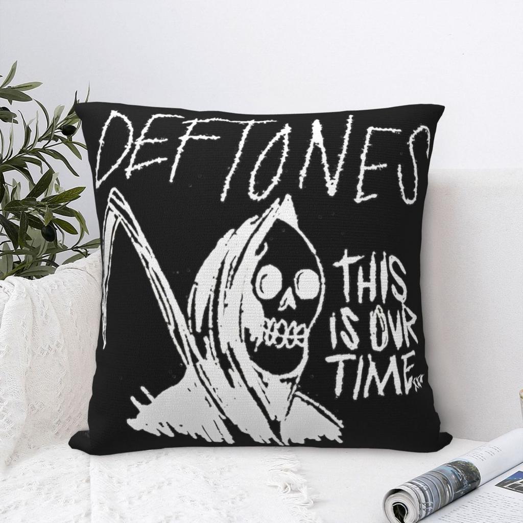 Metal Punk Deftones Pillow Case Rock Music Cushion Covers Creative Zipper Decorative Throw Pillow Case Cover For Home 18"X18"