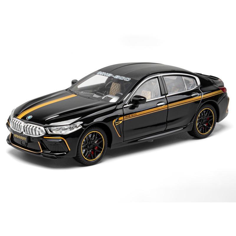 1/24 BMW M8 MANHART литой гоночный автомобиль модель литой металлический спортивный автомобиль транспортные средства модель звуковая и световая имитация детская игрушка подарок