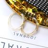 Геометрические висячие серьги со стразами модные дикие C-образные круглые серьги-кольца для женщин