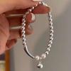 Light Luxury S925 Sterling Silver Beaded Pearl Bracelet for Women with A Cool and Minimalist Style That Is Versatile and High-end