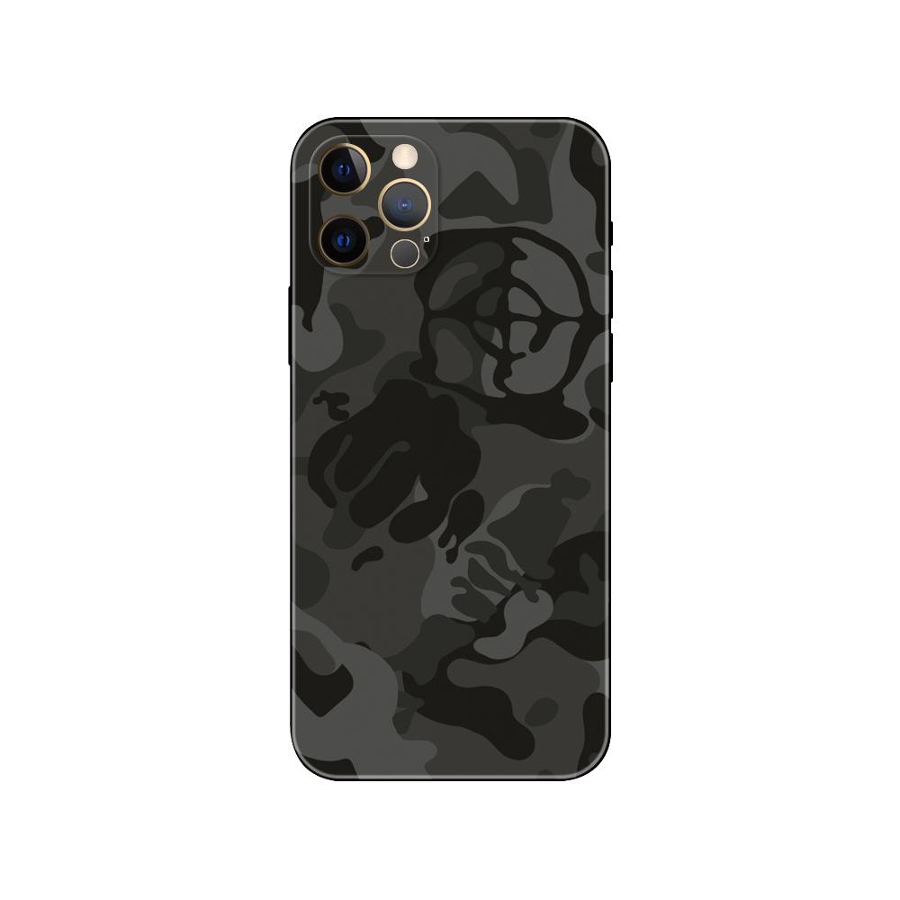 Черный камуфляжный чехол для телефона для iphone 5 5s 2020se 6 6s 7 8 plus x 10 XR XS 11 12 13 mini pro MAX черная задняя крышка из ТПУ