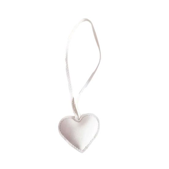 Bag Pendant Heart Shape Imitation Leather Keychain Vibrant Color Bag Decor Charm Bag Car Key Accessory