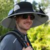 Fisherman Hat, Outdoor Sun Hat with Dual Power Solar USB Rechargeable Fan, Wide Brim Sun Protection Hat for Fishing Camping Hiking Gardening