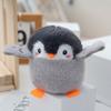 Cute Soft Grey Penguin Plush Toy Keychain With Pp Cotton For Bags And Students