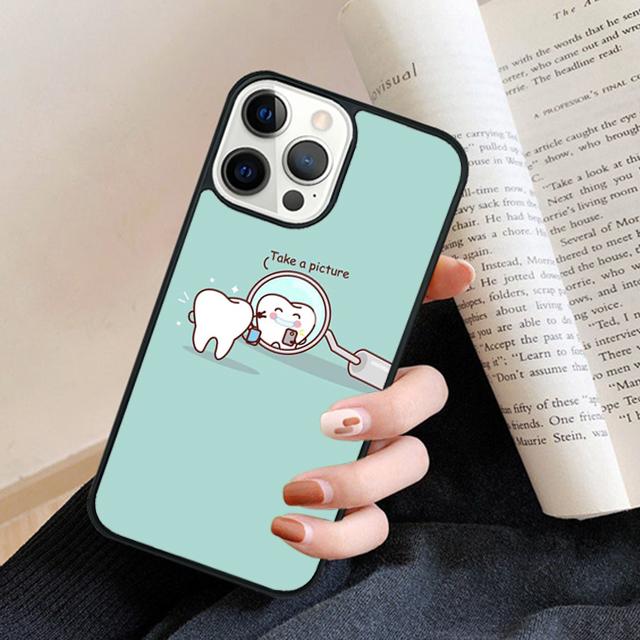 Анатомия Зуб Коронка Зуба Чехол для Телефона Задняя Крышка для IPhone 18 17 Air 16 15 14 13 11 12 Pro Max Plus
