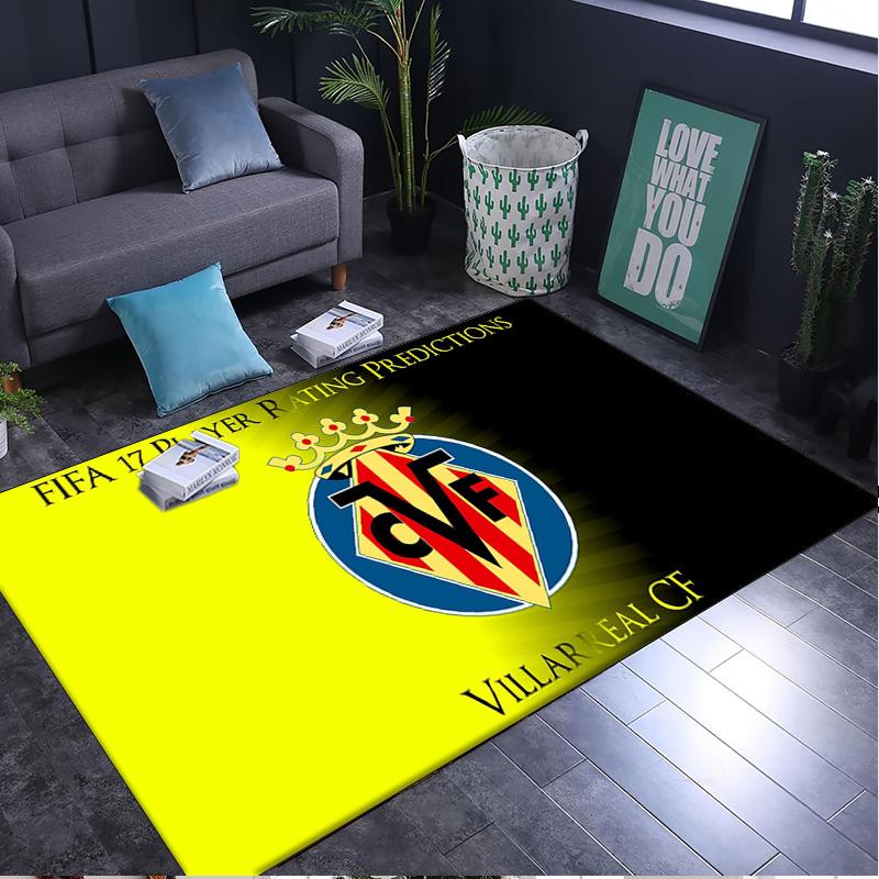 1PC rug Club Vill-arreal Crest Design Carpet, Chair Rug,Area Rug for Office Bedroom living rooms bedroom, Doormat decor Christmas fan gifts