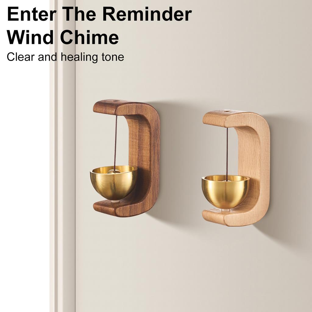 Wireless Doorbell Entrance Wooden Wind Chimes Decorative Wind Bell for Home Opening Home Decoration Hanging Decorations