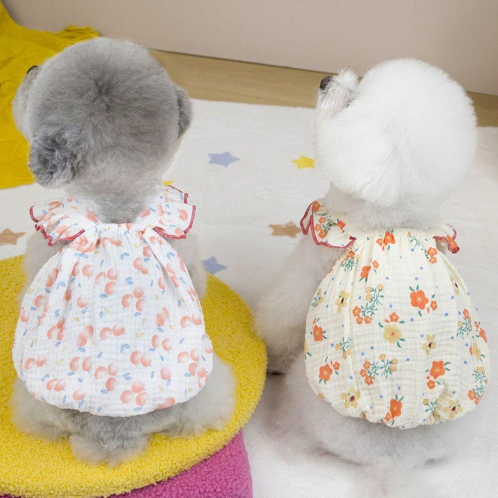 Lovely Dog Summer Dress Breathable Pet Dress Chihuahua Puppy Skirt  For Small Medium Dogs