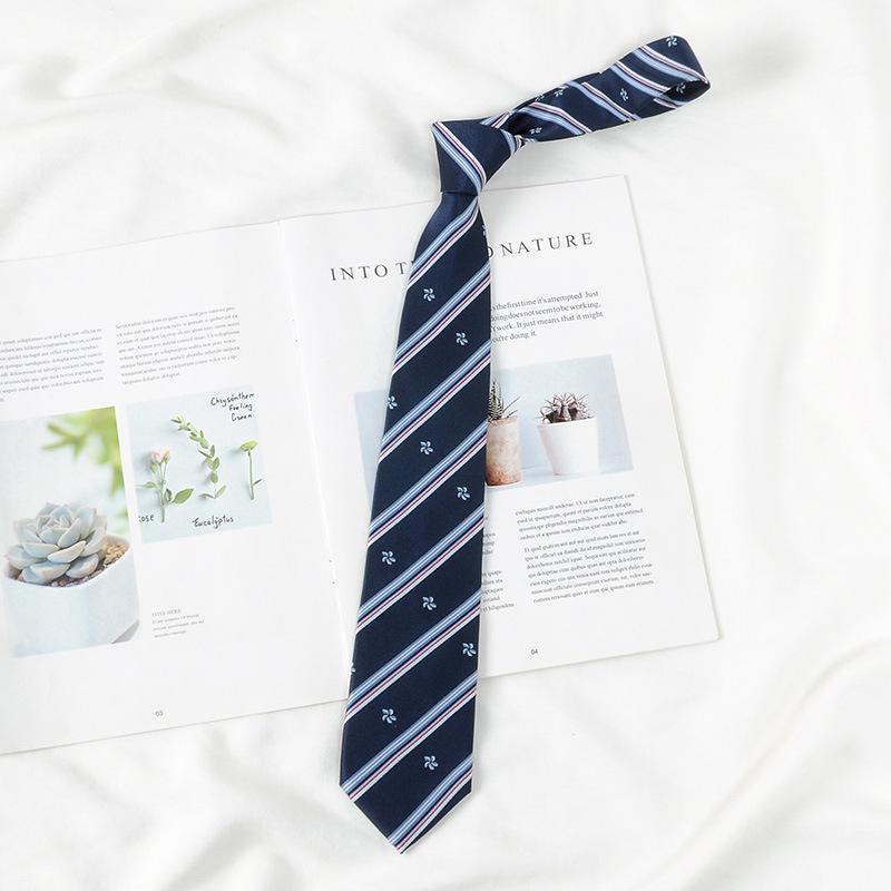 Лимонный Плед Галстук для Школьной Формы с Морской Солью - Ручная Работа в Японском Академическом Стиле для Мужчин и Женщин