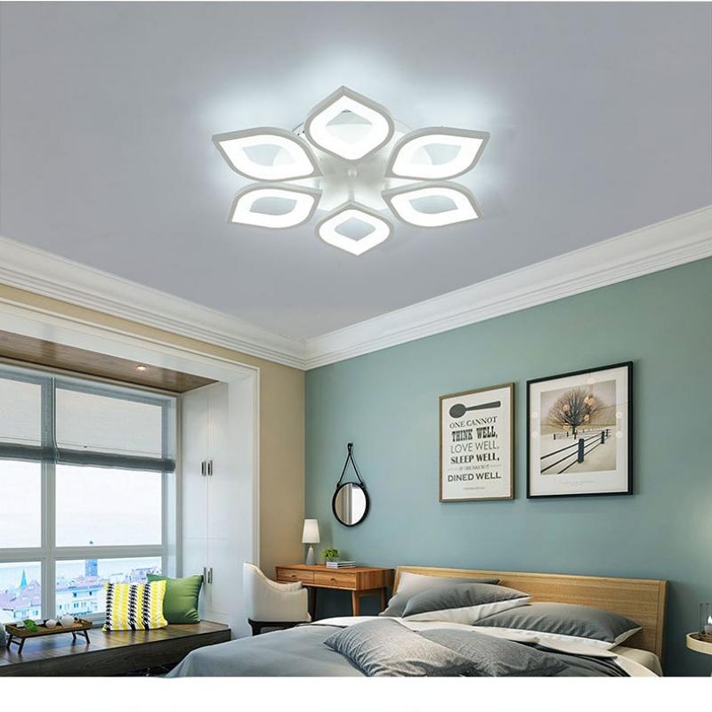 Современные люстры, светодиодные простые цветочные узоры для спальни, столовой, акриловый потолочный светильник, домашние светильники