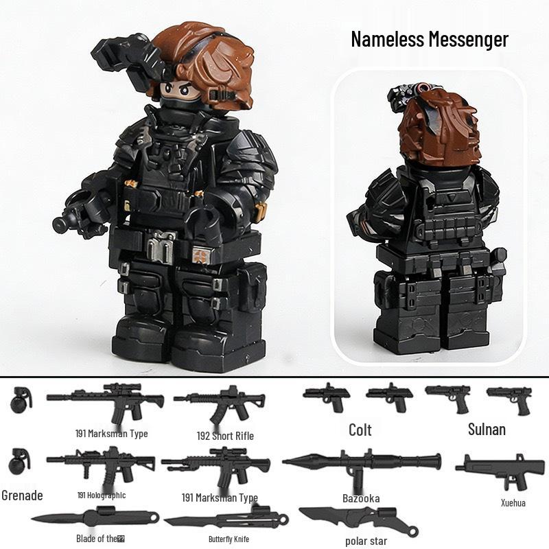 Конструктор Delta Action Special Forces с фигуркой Weilong Jiao Long глубокого синего цвета - Сборная игрушка Saiyide для мальчиков