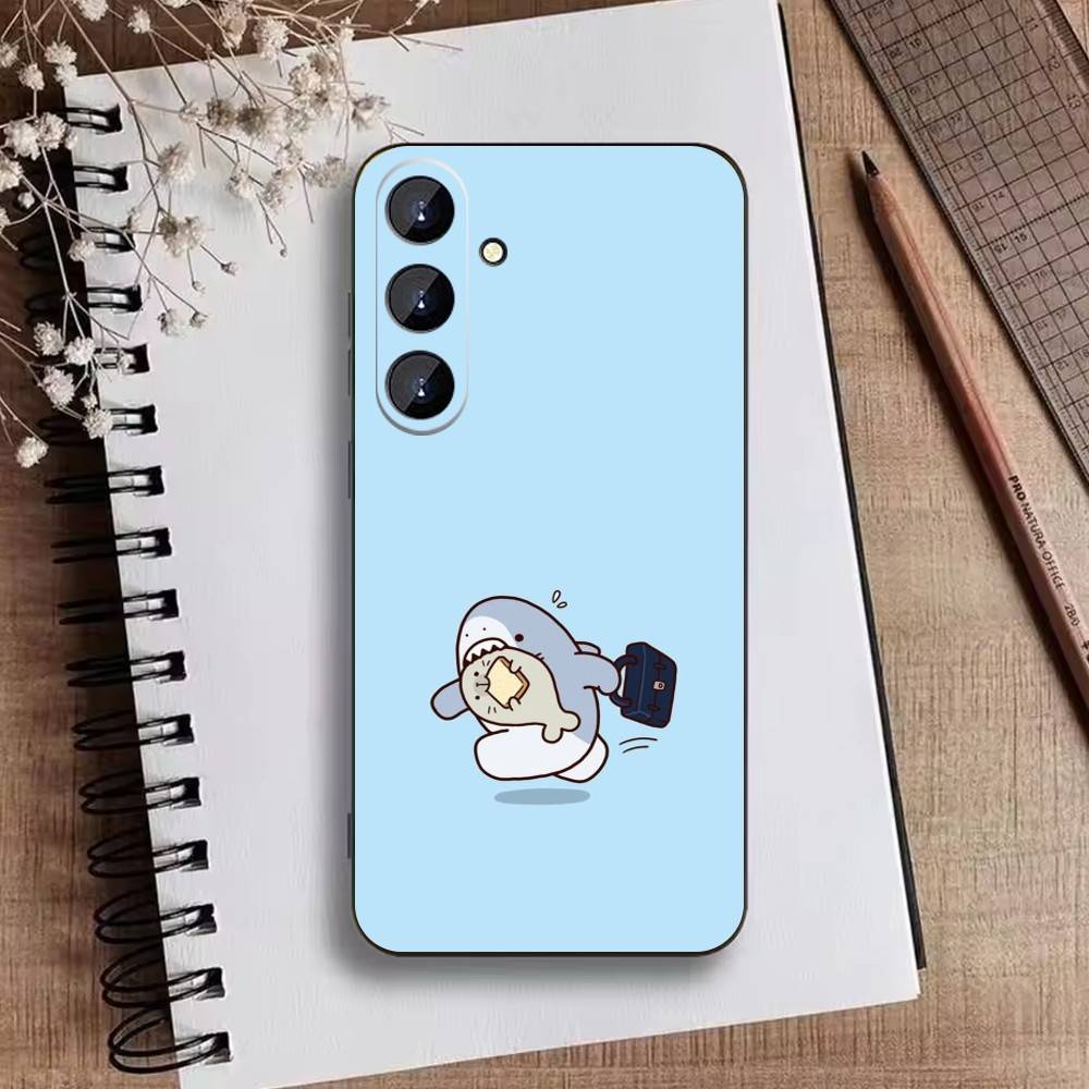 J-Cute Чехол-акула для телефона Samsung Galaxy A73, 21, 22, 32, 71, 53, 52, 51, 80, 5G Мягкий черный чехол