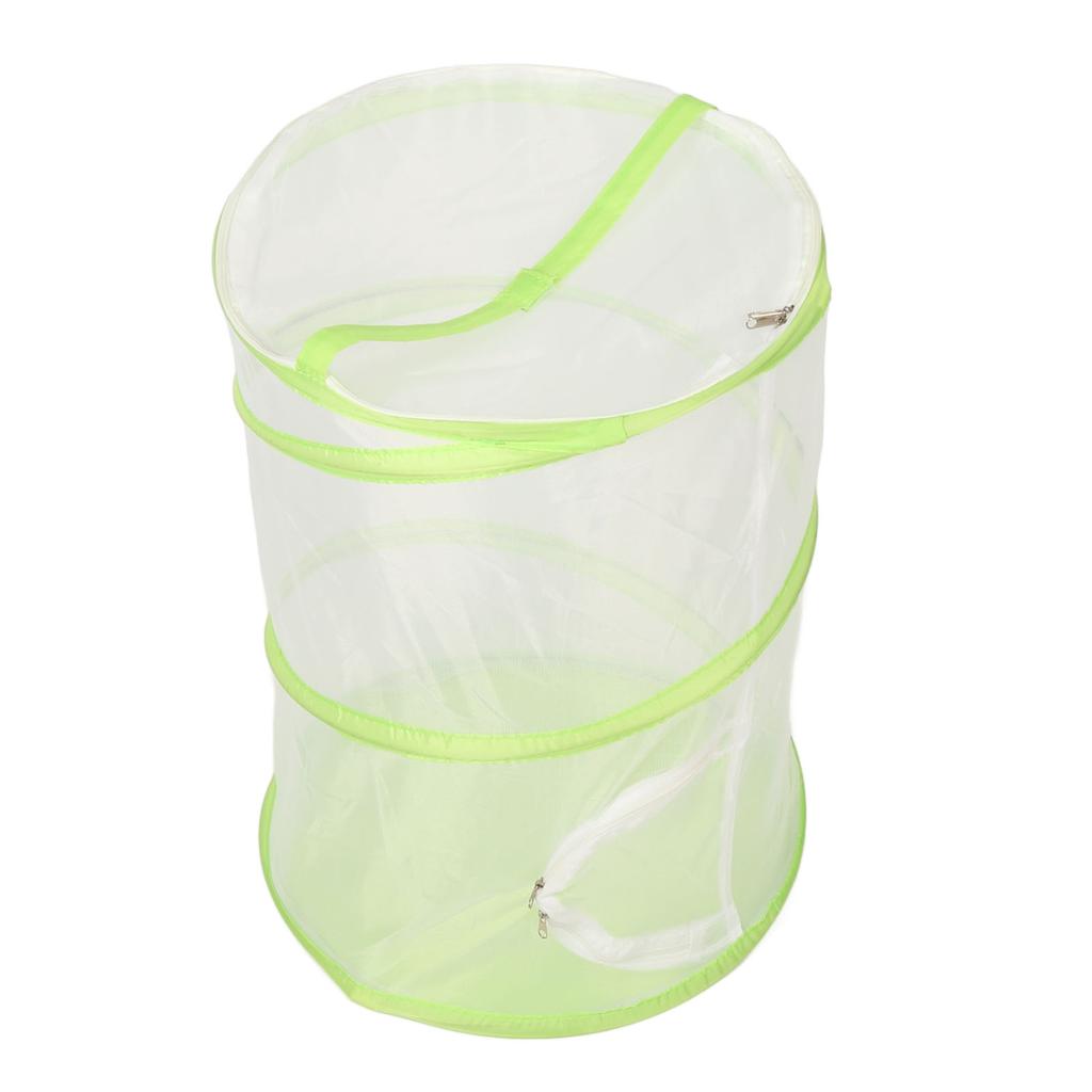 Butterfly Mesh Cage Collapsible Portable See Through Butterfly Habitat Enclosure with Handle for Locust L