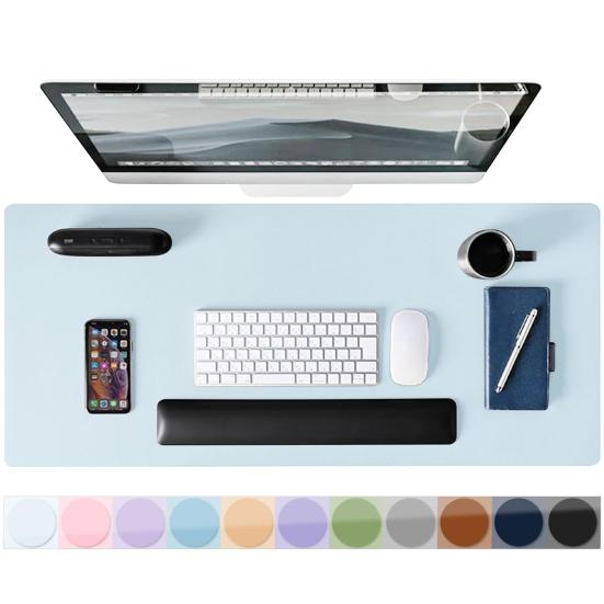Настольный коврик, мягкий, большой, противоскользящий, устойчивый к царапинам, водонепроницаемый, из искусственной кожи, грязеотталкивающий, гладкий, с отличным трением, коврик для офисной настольной мыши