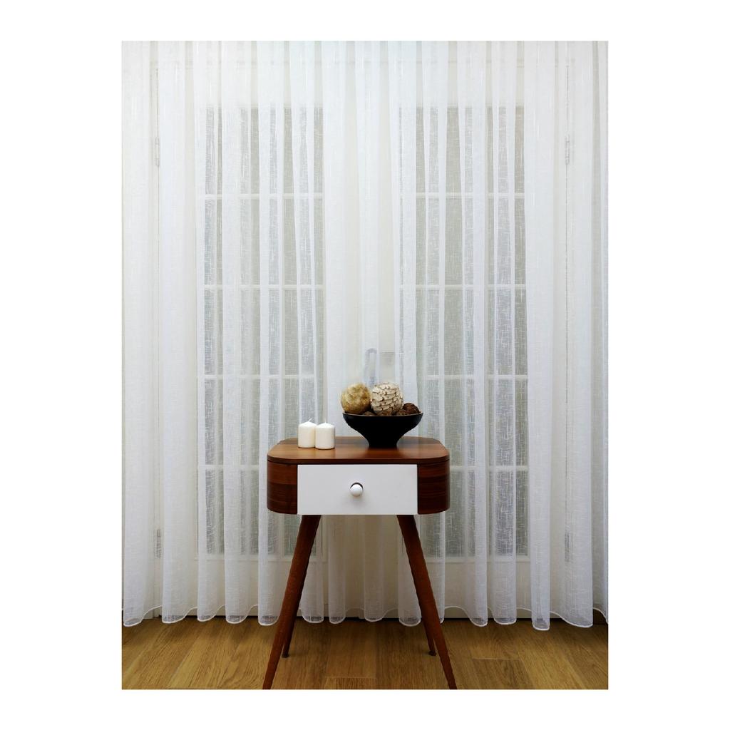 Готовая к использованию часто ворсовая льняная тюлевая занавеска с одним крылом