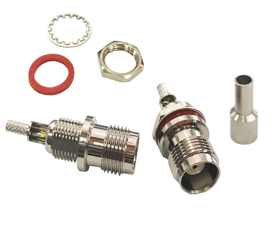 TNC socket connector for RG174 cable