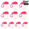 Portable 30ml Leak Proof Refillable Bottle with Keychain Clip Convenient for Outdoor and Office Use