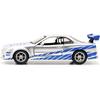 Fast & Furious Brian's Nissan Skyline GT-R R34 Silver & Nissan GT-R R34 Blue 1:32 Die-cast Car, Toys for Kids and Adults Product Category: Die-cast